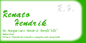 renato hendrik business card